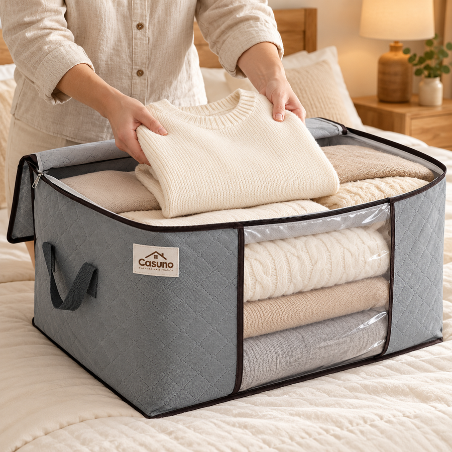 Organizador Dobrável para Roupas e Edredons